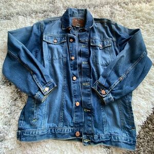Old Navy Blue Jean Denim Jacket Size 16 Great Used Condition